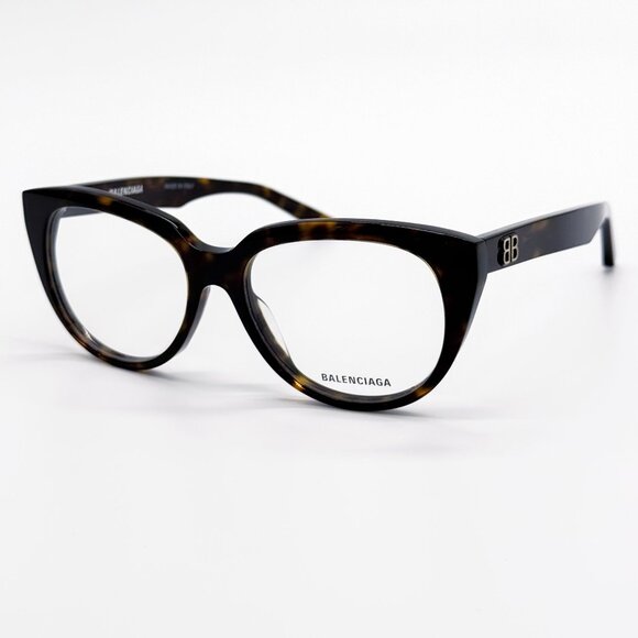 NEW BALENCIAGA EYEGLASSES BB0131O 005 ROUND OVAL DARK HAVANA WOMEN EYEWEAR BALEN - Picture 6 of 9